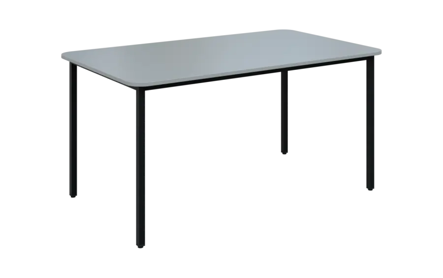 JSBR 150N Jídelní stůl 1500 x 900 mm, deska šedá / podnož černá